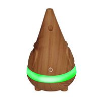iPOGP Aroma Essential Oil Diffuser, 300ml Ultrasonic Cool Mist Humidifier Changing for Home, Yoga, Office, Spa, Bedroom, Baby Room - Wood Grain(Coffee)