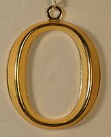 Gold Monogram Gift Topper - O