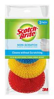 Scotch-Brite Non-Scratch Plastic Scrubbing Pads, 3 Scrubbing Pads, Assorted