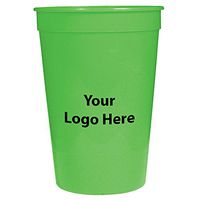 Personalized Custom Stadium Cups - Smooth Finish - 250 Quantity - $0.65 Each - Bulk Promotional Product with Your Logo/Customized. 16-Ounce Capacity.
