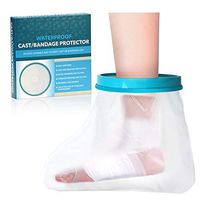 Cast Cover for Shower, Adults Waterproof Leg Cast Cover Ankle Wound Cover Protector Sleeve for Bath Broken Surgery Burns, Reusable Watertight Adult Cast Bag Keep Bandage Dry