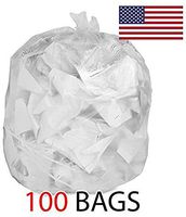 Strong Clear Trash Bags, Transparent See Through Garbage Bags (100, 55 Gallon)