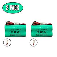 (2 Pack) 93035262 Battery NI-MH EV 2.4v 1500mAh Ni-MH Battery Pack for Emergency/Exit Light 93035653 93043816 93043817