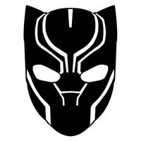 Marvel Comics Avengers Black Panther Head, Black, 8 Inch, Die Cut Vinyl Decal, For Windows, Cars, Trucks, Toolbox, Laptops, Macbook-virtually Any Hard Smooth Surface