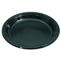 Genpak BLK10 Silhouette Black Plastic Plates, 10 1/4 Inches, Round (Case of 400)