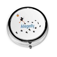 WUYAN Letterkenny Allegedly Round Pill Box, Pattern Decorative Pill Box for Purse Or Pocket