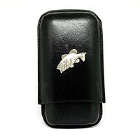 Bass Fishing 3-Finger Cigar Case – Leather Cigar Case – Cigar Cutters by Jim