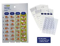 Weekly Medication Blister Pack Refill Set Cold Seal 10 Pack - Includes Blister Trays & Cold-Seal Cards - Jumbo Size Pill Blisters (Weekly - Jumbo 5/8" Deep - 10 Pack)