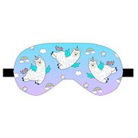 Unicorn Sheep Sleep Mask for A Full Night's Sleep Comfortable & Super Soft Eye Mask Elasticity Strap Works with Every Nap Position Ultimate Sleeping Aid Blindfold Blocks Light for Women Girls