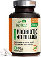 Probiotic 40 Billion CFU. Guaranteed Potency Until Expiration - 15x More Effective Patented Delay Release Lactobacillus Acidophilus - Made in USA - Digestive Support for Women & Men - 180 Capsules