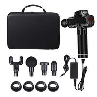 Strong Massage Gun, Cordless Handheld Deep Tissue Muscle Massage Gun 20 Adjustable Speed with 4 Heads, Professional Personal Portable Massage Device for Muscle Tension Relieves,Black