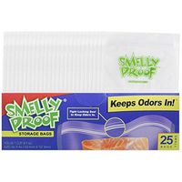 Smelly Proof Original No Smell Baggies Reusable CLEAR Bag, 6" x 4"-Small-25 Pack