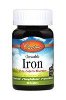 Carlson Chewable Iron 27 mg, Grape, Blood Health, 30 Tablets