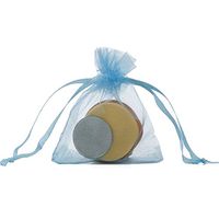 100 Pcs 4x6 Inches Sky Blue Sheer Organza Gift Bags with Drawstring Bulk,Wedding Party Christmas Favor Baby Shower Bags,Small Mesh Jewelry Wrap Pouches,Cookies Chocolate Candy Bag for Kids Birthday