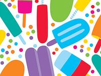 Birthday Wrap - Popsicles 24"x833' Gift Wrap Full Ream Roll (1 roll) - Wraps -M4266F24