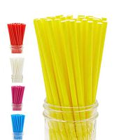 Oro Tree 200-Pack Biodegradable Paper Straws - Solid Color Drinking Straws - Bulk Paper Straws for Juices, Shakes, Smoothies, Party Supplies, Decorations, Birthday, Baby Shower, Eco-Friendly (Yellow)