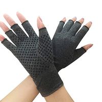 1 Pair Unisex Arthritis Gloves Half Finger - Compression Gloves for Pain Relief- Support & Improve Circulation in Wrist & Hand, Helps with Carpal Tunnel & More