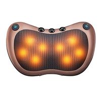 QXPORV Neck Massage Pillow Back Massager Relaxation Massage Pillow Vibrator Electric Shoulder Back Heating Kneading Therapy for Shiatsu Neck Massage (8 Head with Magnet)