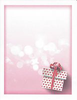 Valentine Gift Wrapped In Hearts Stationery Printer Paper 26 Sheets