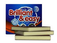 Magic Multi-function Repeated Dish Scrub Brilliant and Easy Washing Cleaner Sponge For Chemical Free Stain and Mark Removal - Pack of 3
