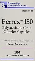 Ferrex 150 Polysaccharide Iron Complex Capsules By Breckenridge - 100 Ea