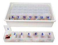 XL Monthly 31 Day Pill Organizer Five Individual Weekly Organizers and Pill Box Storage Tray (White) BPA Free Unconditional Guarantee
