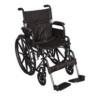 Circle Specialty, Ziggo,18" Pediatric Wheelchair for Kids, Young Adults | Lightweight, Manual Folding Wheelchair| w/Safety Belt Buckle |Swing-Away Foot Support w/Straps| Desk Length Arm Rests (18")
