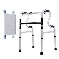 WAOBE Aluminium Walking Frame, Lightweight and Foldable Frame, Height Adjustable with Pulley and Seat Plate, for Seniors Rollators,A3