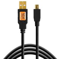 Tether Tools TetherPro USB 2.0 A Male to Mini-B 5 Pin Cable - 15 Feet (Black) (Renewed)