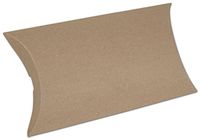 Kraft Pillow Boxes, 7 x 5 1/2 x 2" (250 Boxes) - BOWS-255-070502-8