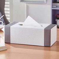 T-ZJHC Paper Box Napkin Paper Box Creative European Family car Living Room Coffee Table Desktop, White parquet Large