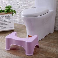Bathroom Stool Squat Toilet Footstool Anti-Slip Mat Bathroom Assistant Foot Pad To Constipation Pile,Lightpurple