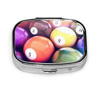 Billiard Pool Balls Custom Square Pill Box Tablet Medicine Pocket Purse Travel Pill Vitamin Decorative Box Case Holder