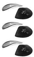 Pedag Step Symmetrical Self Adhesive Leather Arch Support Inserts, Black, X-Large, 3 Count