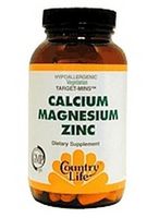 COUNTRY LIFE VITAMINS TARGET MINS CAL-MAG-ZINC, 180 TAB