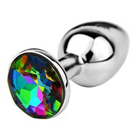 WENWING Adult Aluminum Alloy Crystal Plated Rhinestone Amal Plug for Couples Shower Enema Six Toys