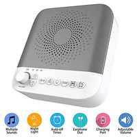 BEREST A3-01 White Noise Machine - Sound Machine for Sleeping & Relaxation - 17 Soothing Sounds - Adapter Powered - Portable Sleep Sound Therapy with LED Night Light for Home, Office or Travel