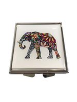 Majestic Elephant Four Section Slim Pocket/Purse/Travel Pill Box Case