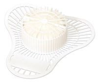 Big-D 607 Dyna-Screen Urinal Screen With Block, White, Camphor Scent, 6/carton