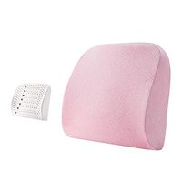 Lumbar Support Orthopedic Cushion Natural Latex Ergonomic Seat Support Pillow Relieve Lower Back Pain (Color : Pink)