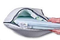 Adjustable Layer Pillow with Pancake Pillow Design. Arctic Layer Comfort Stack Pillow and Memory Foam Support. (2)