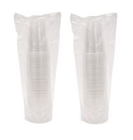 ChefLand 100 Count Disposable Soft Plastic Cups, 12-Ounce, Clear