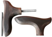 JWL (2) Ebony" T" Cane Walking Stick Fritz Style Handles with Threaded Rod Connector