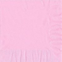 600 Light Pink (12 Pks of 50) 2 Ply 13" X 13" Plain Solid Color Luncheon Dinner Napkins