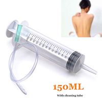 Anal Vaginal Douche,150ML Enema Syringe Enemator Injector Cleaner Tube Kit Vaginal Anal Douche Tool