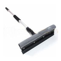 24 - 38" inch Extendable Rubber Window Cleaning Squeegee & Sponge for Windshield