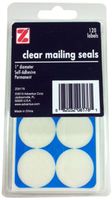 ADVANTUS Self Adhesive Clear Mailing Seals, 1 Inch in Diameter, Circle Shaped, 120 Labels (Z06176)
