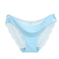 Howstar Sexy Lace Panties for Women Transparent Underwear Hipster Lingerie (S, Blue)