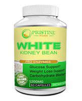 Pristine Foods White Kidney Bean Supplement Pills Pure Extract Starch Carb Blocker Weight Loss Formula - Lose Belly Fat Suppress Appetite Boost Metabolism Natural Weight Loss for Men and Women