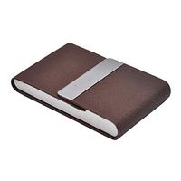 Vcenty Leather Cigar Cigarette Tobacco Pocket Box Storage Case Holder Wallet Plated Metal Cigarette Herbal Cigarette Cigar Tobacco Carrying Stash Storage Case